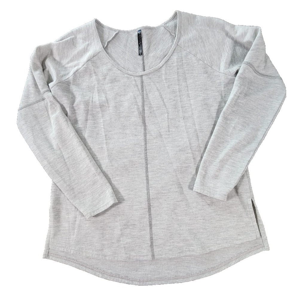 Kuhl‎ Womens Gray Heathered Knit Long Sleeve Scoop Neck Pullover Top Large